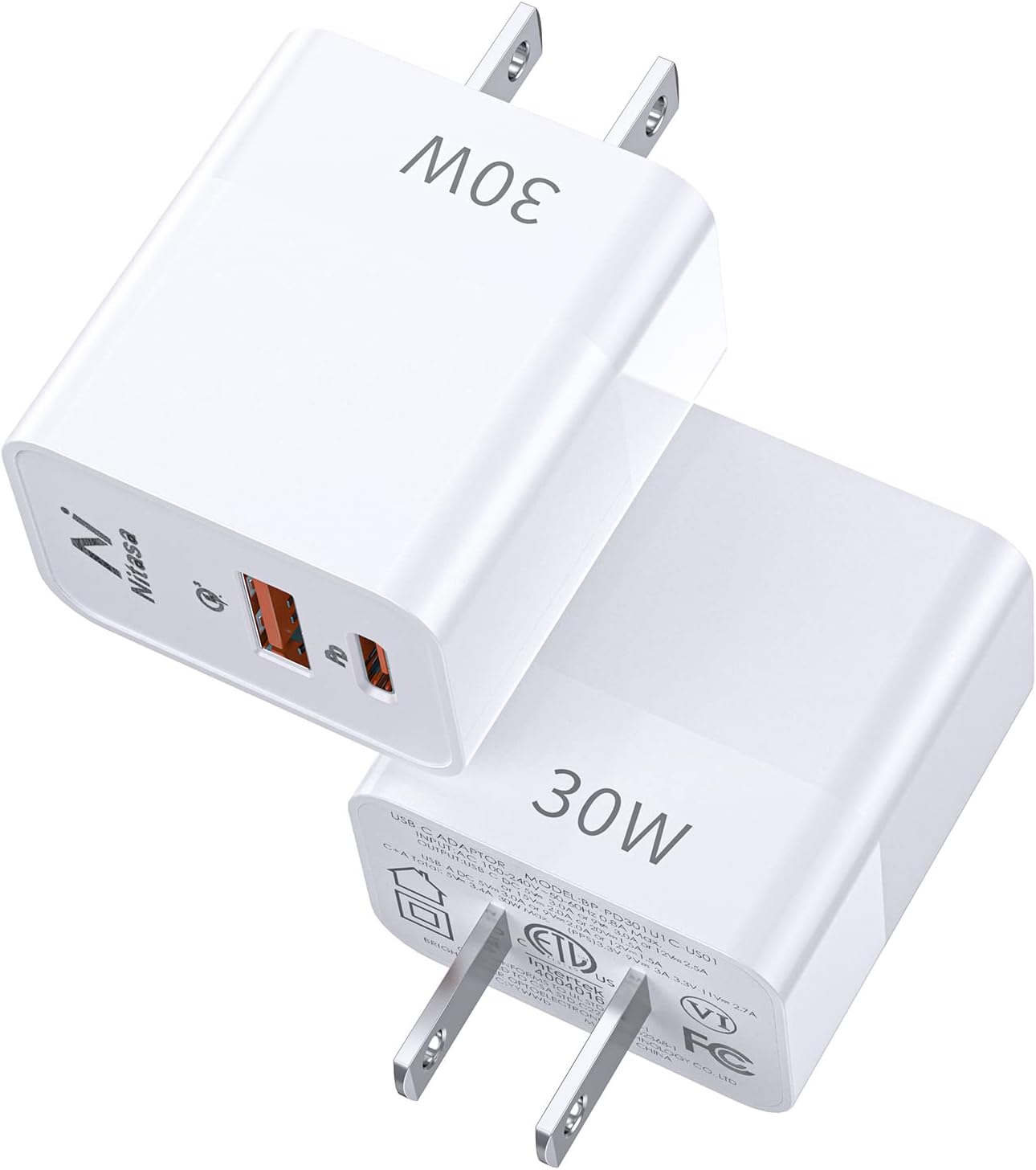 VFAN 2ports Fast Charger E11 30W USB-C - Lightning VFAN 2ports Fast Charger E11 30W USB-C - Lightning